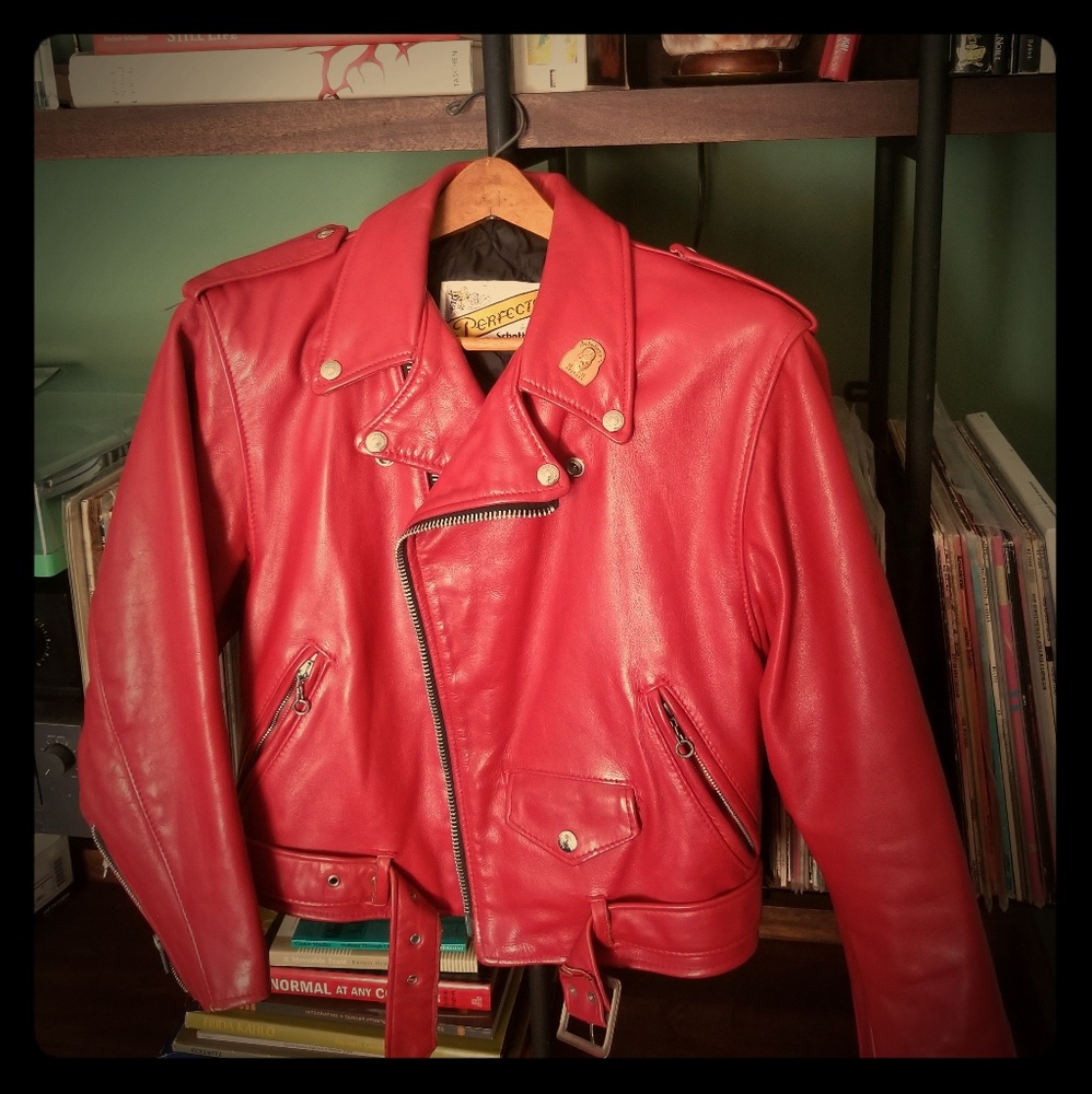 Vintage Red Leather Jacket
